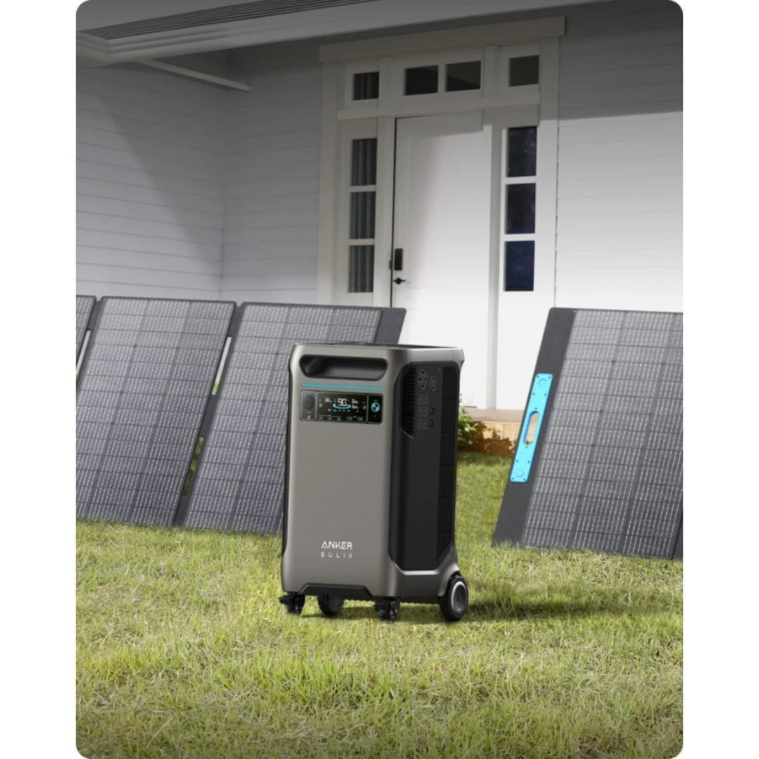 Anker SOLIX F3800 Solar Generator + Anker solix F3800 Expansion Battery + Anker solix 40OW Solar Panel
